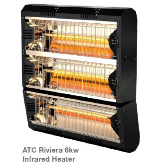 ATC RIV600 Riviera Outdoor Quartz Infrared Heater - 6000W - IP55
