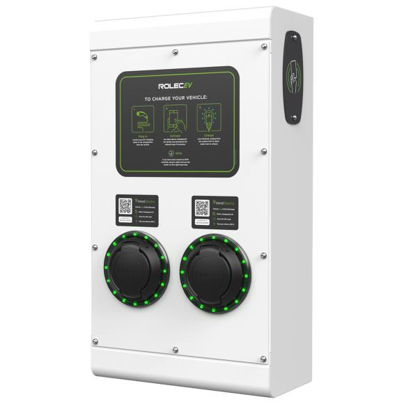 Rolec ROLEC0123W SecuriCharge Smart EV 22kW Charger Type 2 Dual Socket