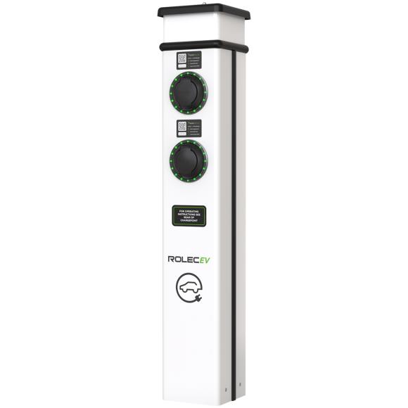 Rolec ROLEC0221W BasicCharge Smart EV 7.4kW Floor Charger Dual Socket Type 2