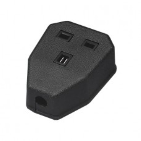 Niglon RS13B 1 Gang Trailing Socket Black