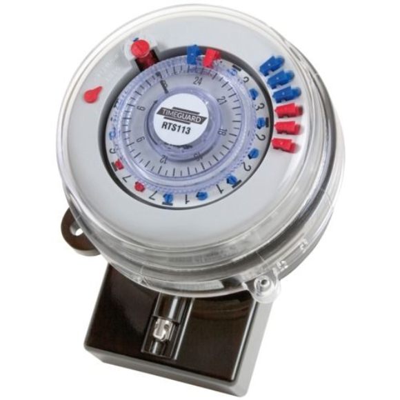 Timeguard RTS113 24 Hour/Half Day & Day Omit 3 Pin 20A Time Controller
