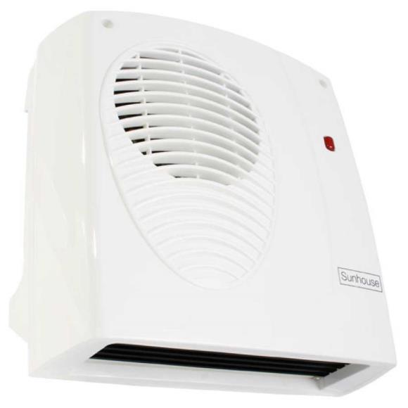 Sunhouse SDF2E Downflow Bathroom Fan Heater 2000W
