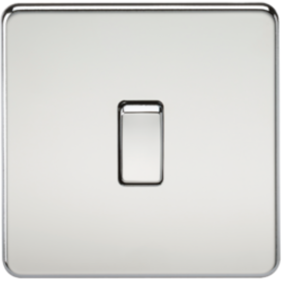 Knightsbridge Screwless SF8341PC DP 1G Switch - Polished Chrome