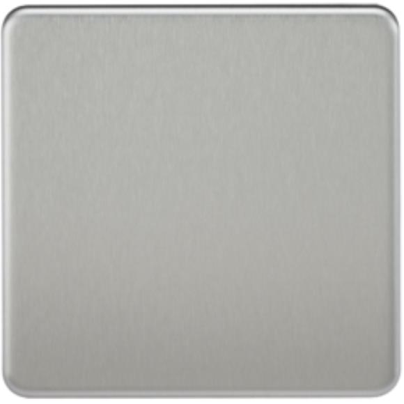 Knightsbridge Screwless SF8350BC 1G Blanking Plate - Brushed Chrome