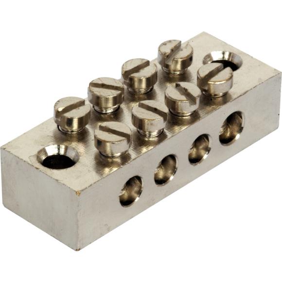 TB4 4 Way Nickel Plated Earth Block