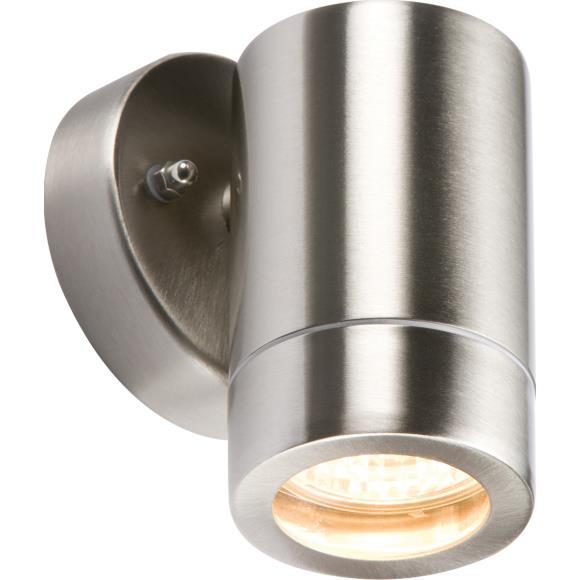 Knightsbridge WALL1L Lightweight Fixed GU10 Wall Light Stainless Steel