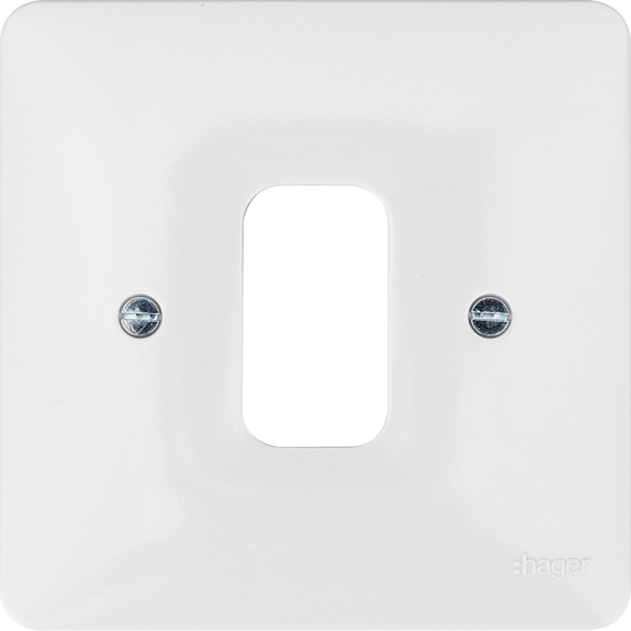 Hager Sollysta WMGP1 1G Moulded Grid Plate - White