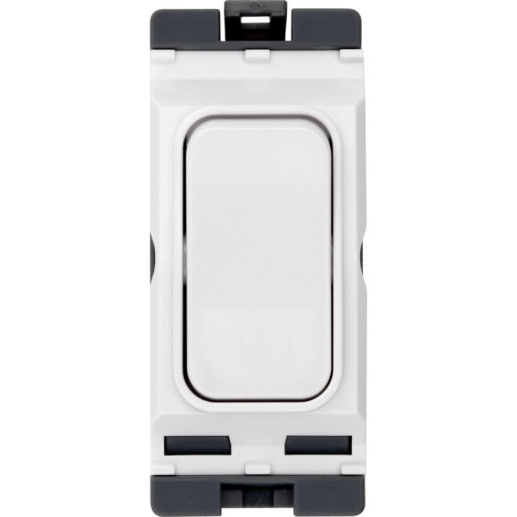 Hager Sollysta WMGS22R Grid 20A 2 Way Retractive Switch - White
