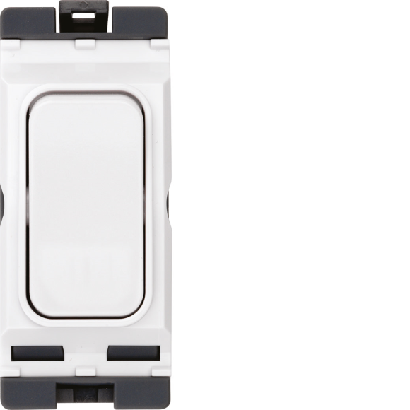 Hager Sollysta WMGSDP2 Grid 1 Way DP Switch - White