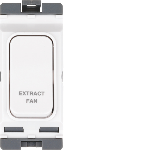 Hager Sollysta WMGSDP2/EF Grid 1 Way DP Switch (Extract Fan) - White