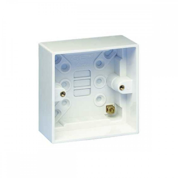 Hager Sollysta WMPB1/46 1G Pattress Box 46mm - White Moulded