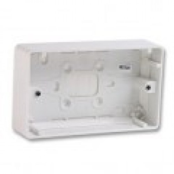 Hager Sollysta WMPB2/28 Twin Pattress Box 28mm - White Moulded