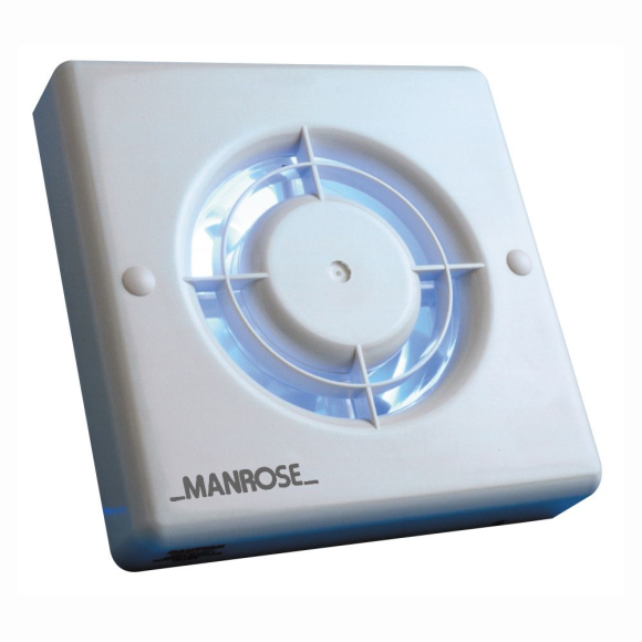 Manrose XF100AP Extractor Fan with Automatic Shutters 4 Inch Pullcord